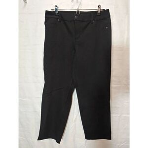 Avenue Women's PLUS PETITE Size 14P Black Cropped Jeggings Stretch Pants